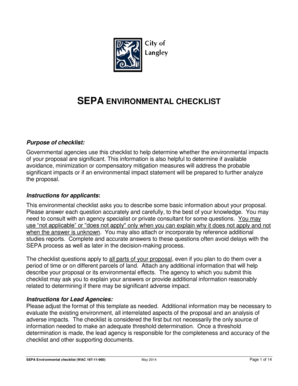 Application letter for an internship program - SEPA ENVIRONMENTAL CHECKLIST - langleywaorg