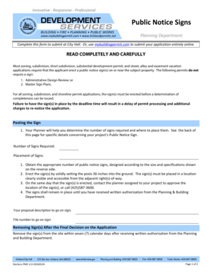 Irs disagreement letter sample - Kirkland Public Notice Signs Instructions for public notice signs for most permits - kirklandwa