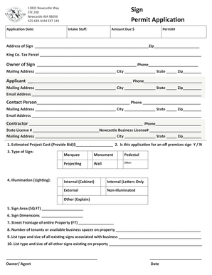 Visitor sign in sheet template word - Permit Applica on - Newcastle - ci newcastle wa