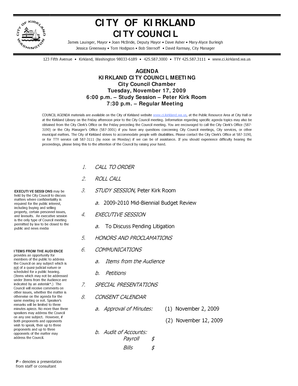 Work portfolio sample pdf - Council Packet 11172009 - kirklandwa