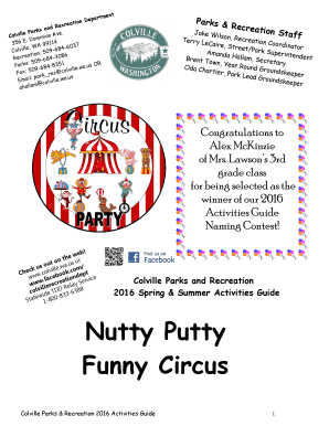 Telephone message - Nutty Putty Funny Circus - colvillewaus