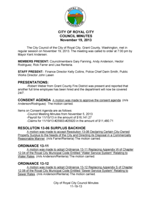 Ppt timeline template - MEMBERS PRESENT: Councilmembers Gary Fanning, Andy Anderson, Hector Rodriguez, Rick Farrer and Lisa Renteria - royalcitywa