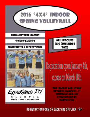 High school transcript template word - 2016 4x4 Indoor SPRING Volleyball - olympiawagov