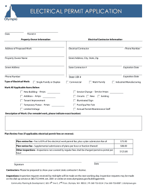 Electrical Permit Application