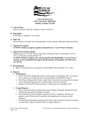 Sample follow up letter for approval - Present: Mayor Cassinelli and Councilmembers Jensen, Berger, Marshall, Smith and Forner - ilwaco-wa