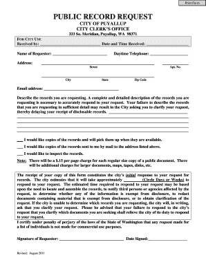 Public Record Request Form