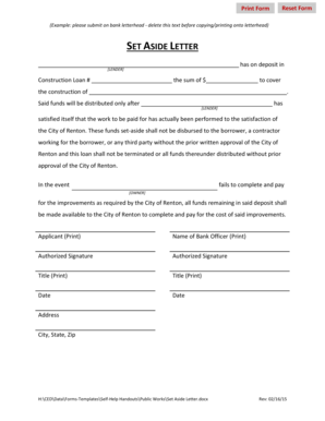Set aside letter
