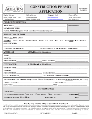 Photography release form - CONSTRUCTION PERMIT - Auburn WA - auburnwa