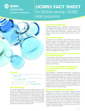 Work log template - UCMR3 FACT SHEET - Mercer Island Washington - mercergov