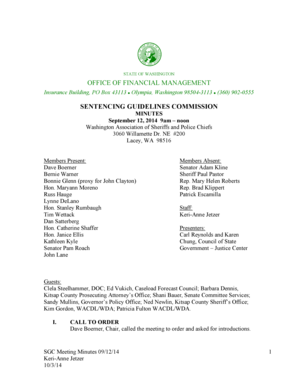 Suny time sheet - Sentencing Guidelines Commission Meeting Minutes - September 12 2014 - ofm wa