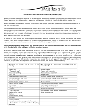 Brs excel format - Lystedt Law Compliance Form - Renton - rentonwa