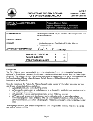 Editable loan application form - New Interlocal Agreement - Mercer Island Washington - mercergov