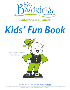 Mv 50 form - St Baldricks Fun Book