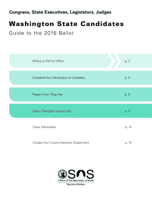 Washington State Candidates - WA Secretary of State - sos wa