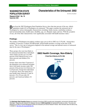 Sample employee handbook pdf - Characteristics of the Uninsured 2002 - Washington State - ofm wa