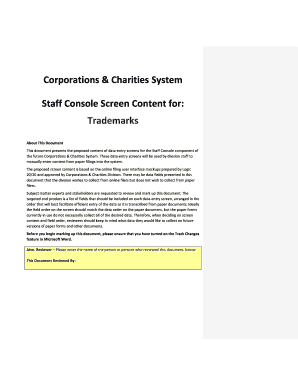 Corporations Charities System Staff Console Screen - sos wa