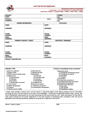 Land Use Permit Application