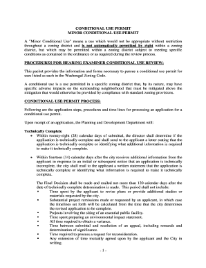 Form 2254 - MINOR CONDITIONAL USE PERMIT - cityofwashougal