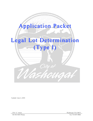 2014 calendar year - Legal Lot Determination - City of Washougal - cityofwashougal