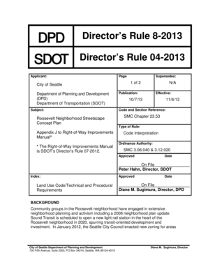 Boe amendment letter format - Directors Rule 10-2005 - Seattlegov Home - seattle