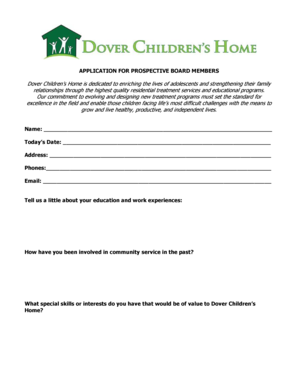 Death certificate format - Application for Prospective DCH Board Member - doverchildrenshome