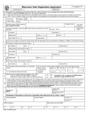 Wisconsin Voter Registration Application