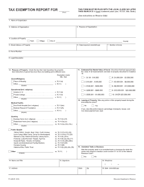 Wisconsin Tax Exemption Report