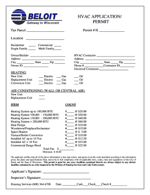 HVAC Application Permit