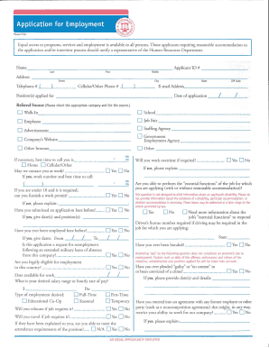 Employment Application Form