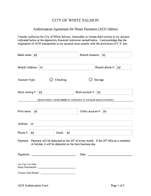 ACH Authorization Agreement
