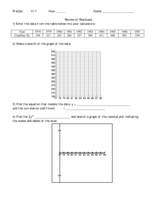 Pyramid game questions and answers pdf - PreCalc 117 Hour Name Review of Residuals - M WT - mwt