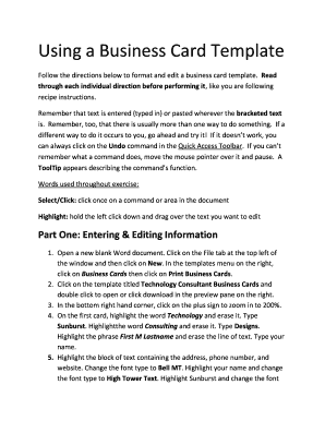 Business Card Template