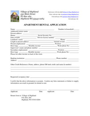 Apartment Rental Application