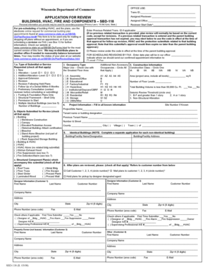 Wisconsin Building Plan Review Application
