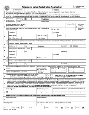 Wisconsin Voter Registration Application