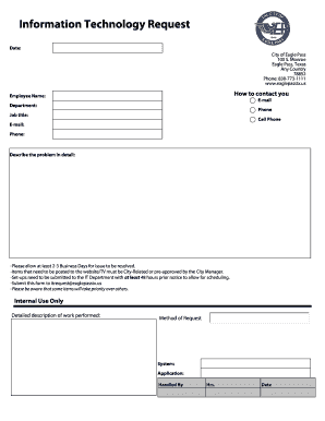 City of Eagle Pass IT Request Form