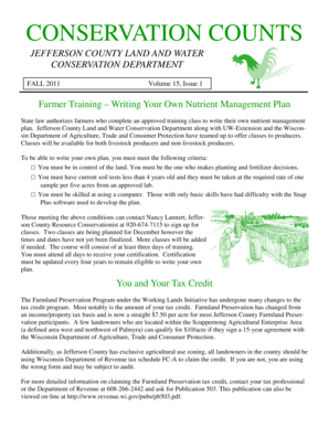 Wisconsin Farmland Preservation Tax Credit Form