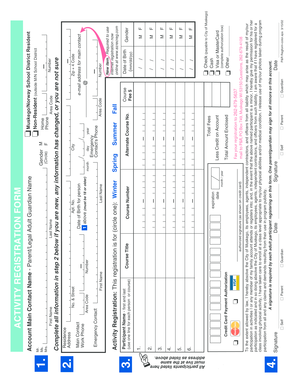 Activity Registration Form