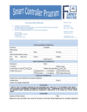Smart Controller Application Form