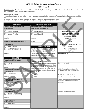 Official Ballot for Nonpartisan Office