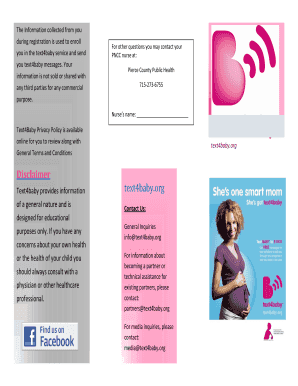 Text4Baby Registration Form