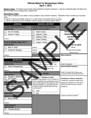Official Ballot for Nonpartisan Office