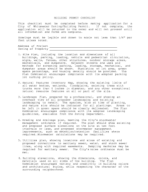 Building Permit Checklist