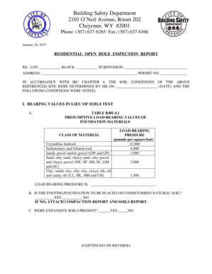 declaration of soil bearing capacity