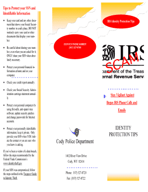 IRS Identity Protection Tips