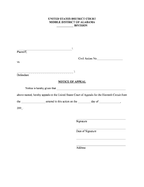 Notice of Appeal
