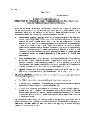 Application to Proceed In Forma Pauperis