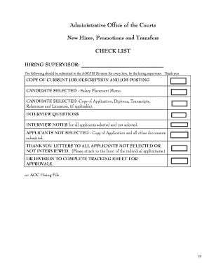 New Hire Checklist