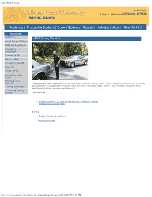 Parking Citation Appeal Form
