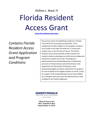 Florida Resident Access Grant Application